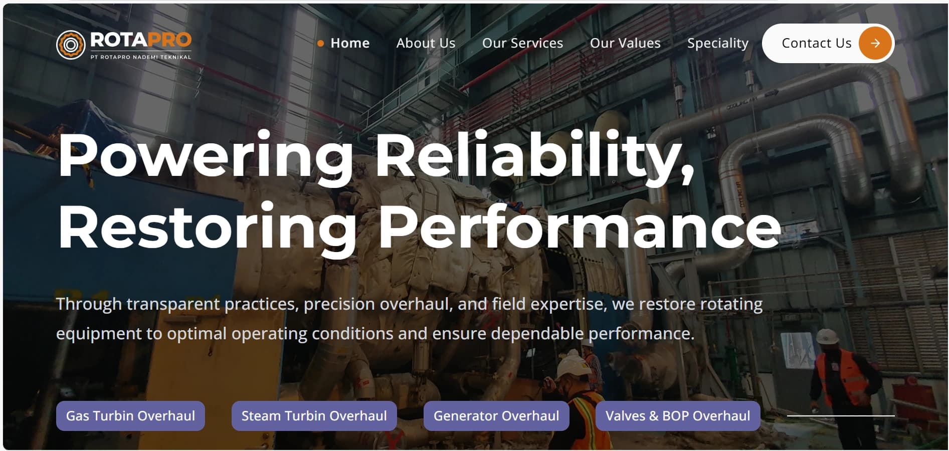 PT. Rotapro Teknikal - Company Profile Website